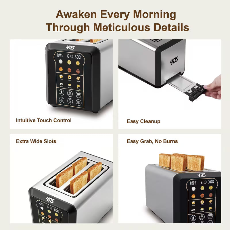 4-Slice Automatic Lift Smart Toaster with LCD Display