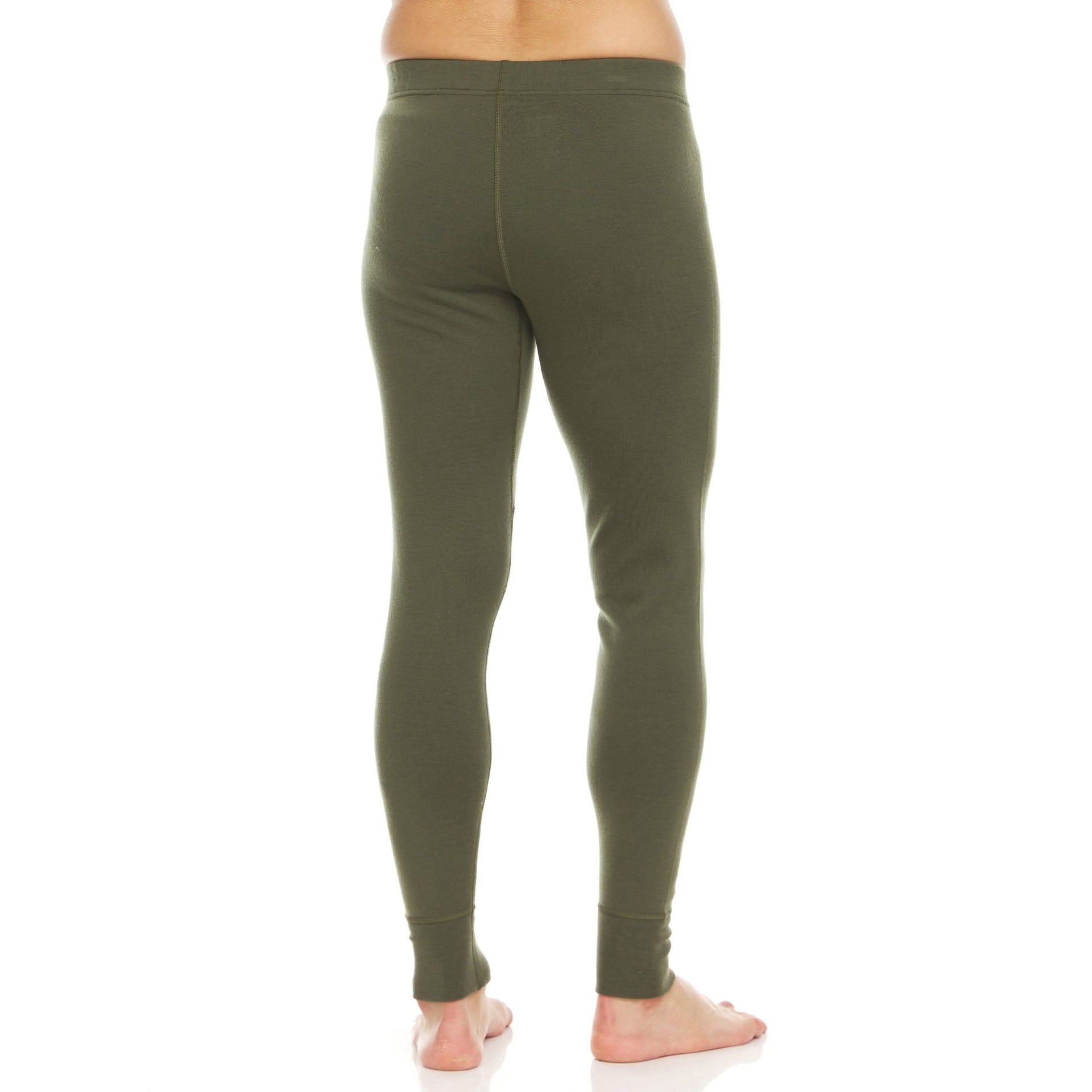 Men's Heavyweight Merino Wool Thermal Bottoms - Fitted Base Layer