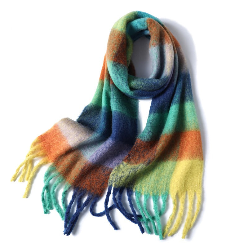 Thickened Imitation Cashmere Plaid Scarf - Warm & Stylish - Image 21