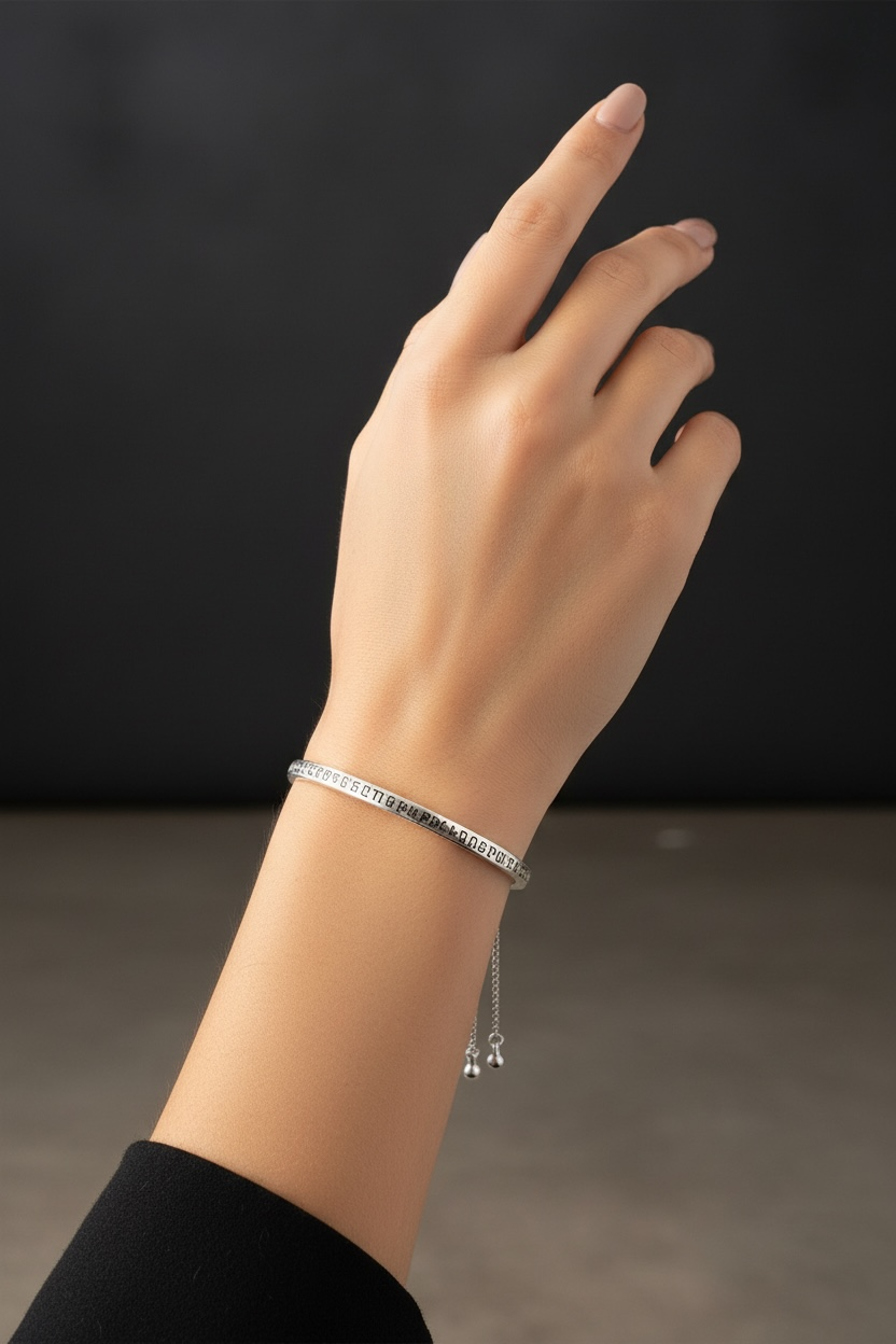 Armenian Alphabet Bracelet – 14K Gold Engraved Bangle