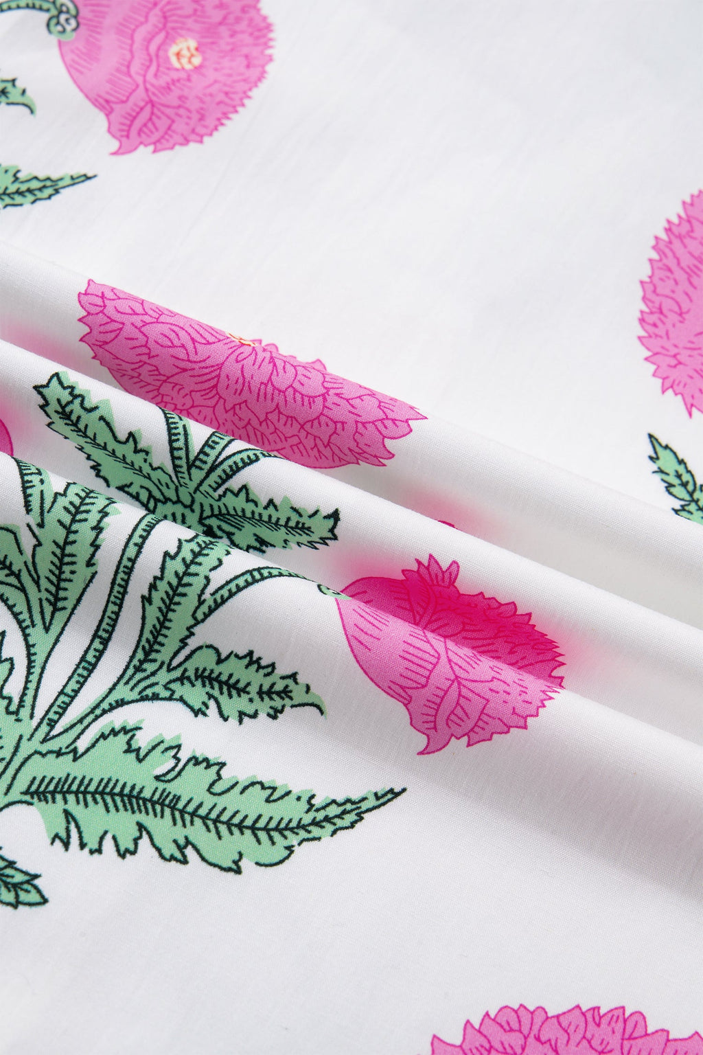 Floral Print V-Neck Mini Dress with Scalloped Embroidery Details - Image 5