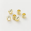 Color-retaining 18k Three-layer Large-hole Spacer Beads Copper-gold-plated Beading Material