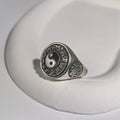 Rotatable Zodiac Bagua Ring Ethnic Style Creative Ring Jewelry Inlaid With Ancient Artistic Retro Design