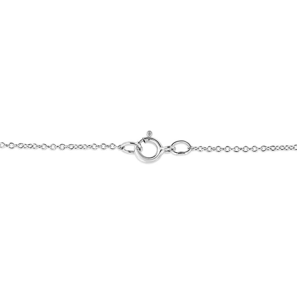 .925 Sterling Silver Pave-Set Diamond Accent Fairy Wing 18" Heart Pendant Necklace (I-J Color, I1-I2 Clarity)