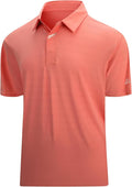Men's premium jacquard fabric golf polo with hidden placket