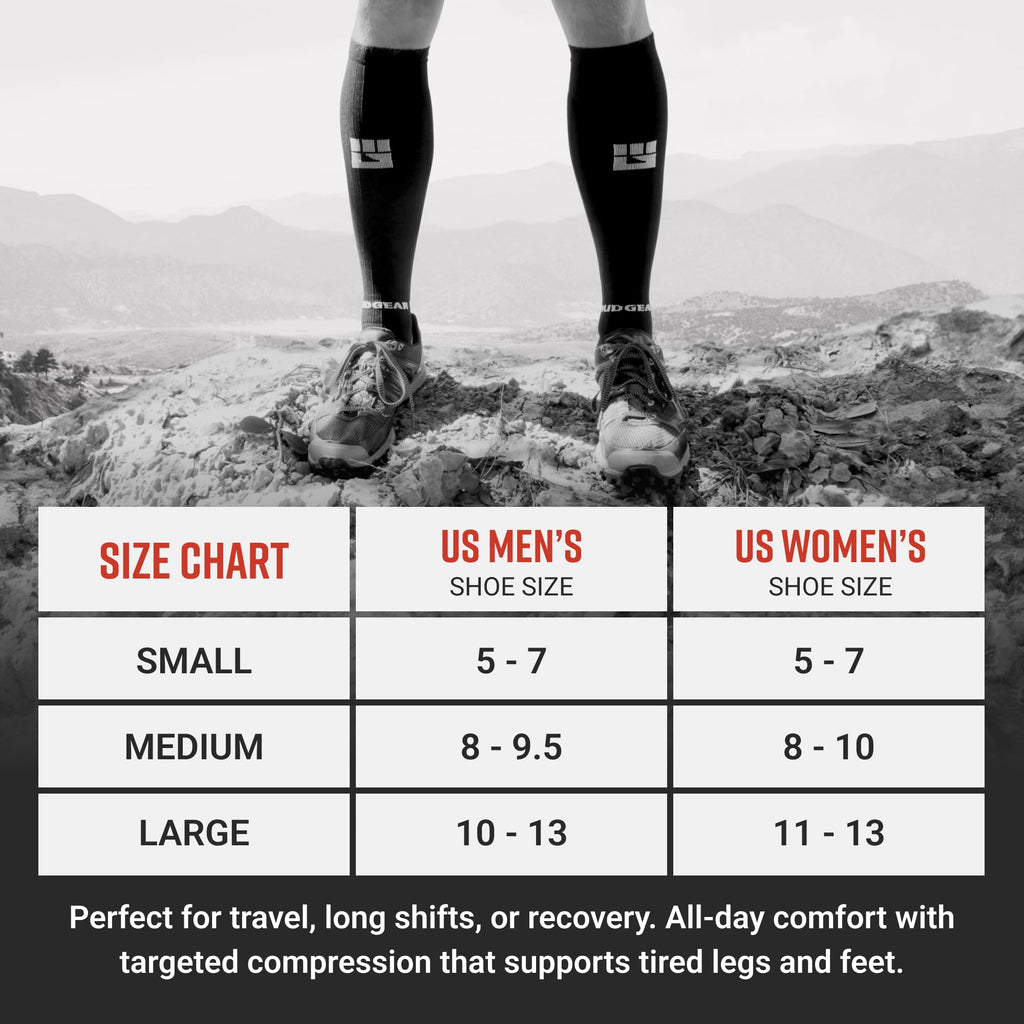 Tall Compression Socks (Black/Orange)