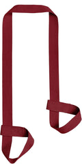 Adjustable yoga mat strap and carrier in use for carrying a rolled yoga mat