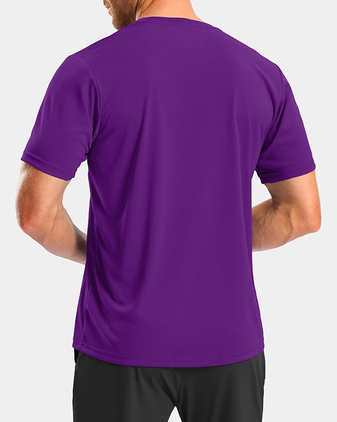 Men's Quick-Dry Athletic Short Sleeve Running & Workout Gym Shirt