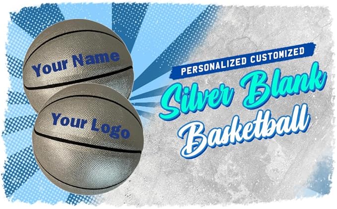HAMMET Personalized Basketball – Customized Basketball with Your Name or Text – Multiple Colors, Fonts & Designs Available – Durable for Indoor and Outdoor - Ideal Gift for Son, Daughter, Boy or Girl