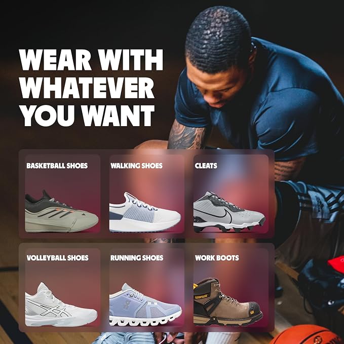 MOVE Baseline - All-Purpose Insoles - Sock Liner - Ultra Thin Shock Absorption - Maximum Freedom of Movement and Energy Return for Cleats, Shoes, Running, Basketball, Baseball (M5-5.5/WM6.5-7)