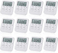 Weewooday 12 Pcs Digital Kitchen Timer - Count Up/Down Large Digits Egg Timer with Loud Alarm for Teacher, Kids, Cooking, Baking, Sports, Office (Cute Style)