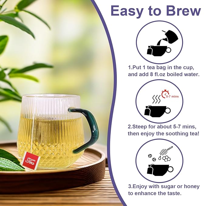 TEARELAE - Passion Flower Tea, 50 Count - Pure Passionflowers Leaves Tea Bags - Pasiflora Tea for Relaxation & Sleep- Non-GMO - Caffeine-Free
