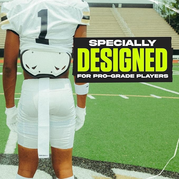 Streamer Football Towel, Sports Towel with Hook and Loop Fastener to Clean Football Visor and Gloves (White)