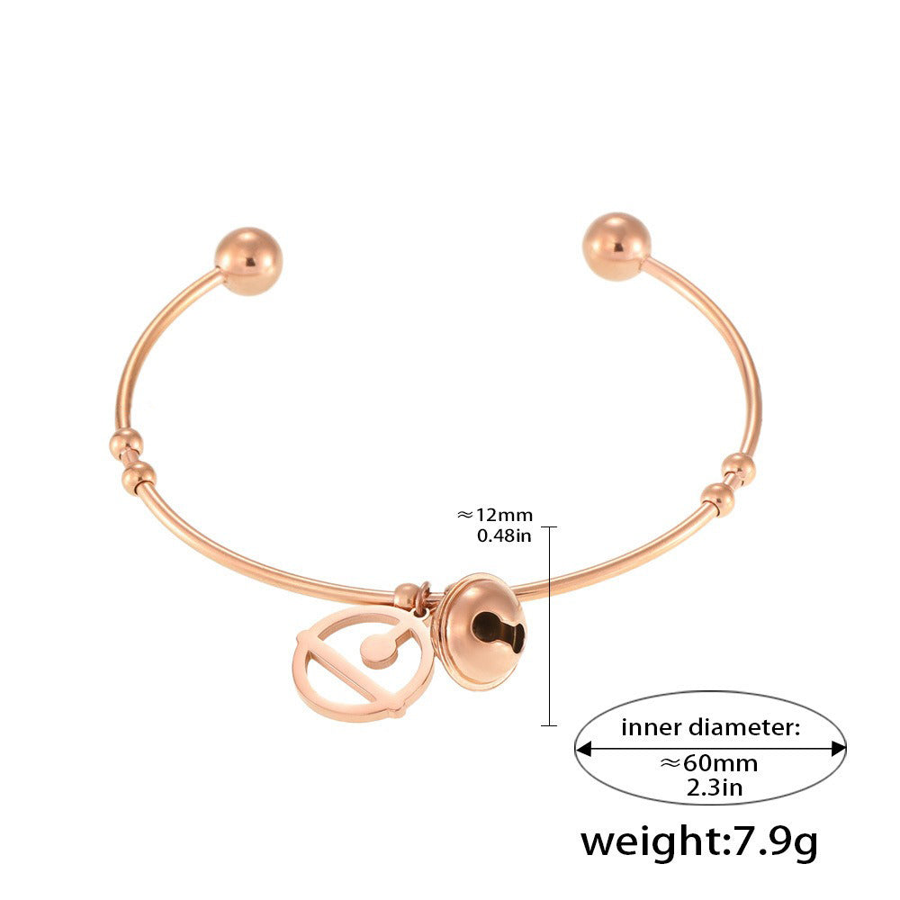 18K gold bell pendant unique design bracelet