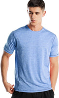 Men's short sleeve moisture-wicking gym shirt for running and exercise