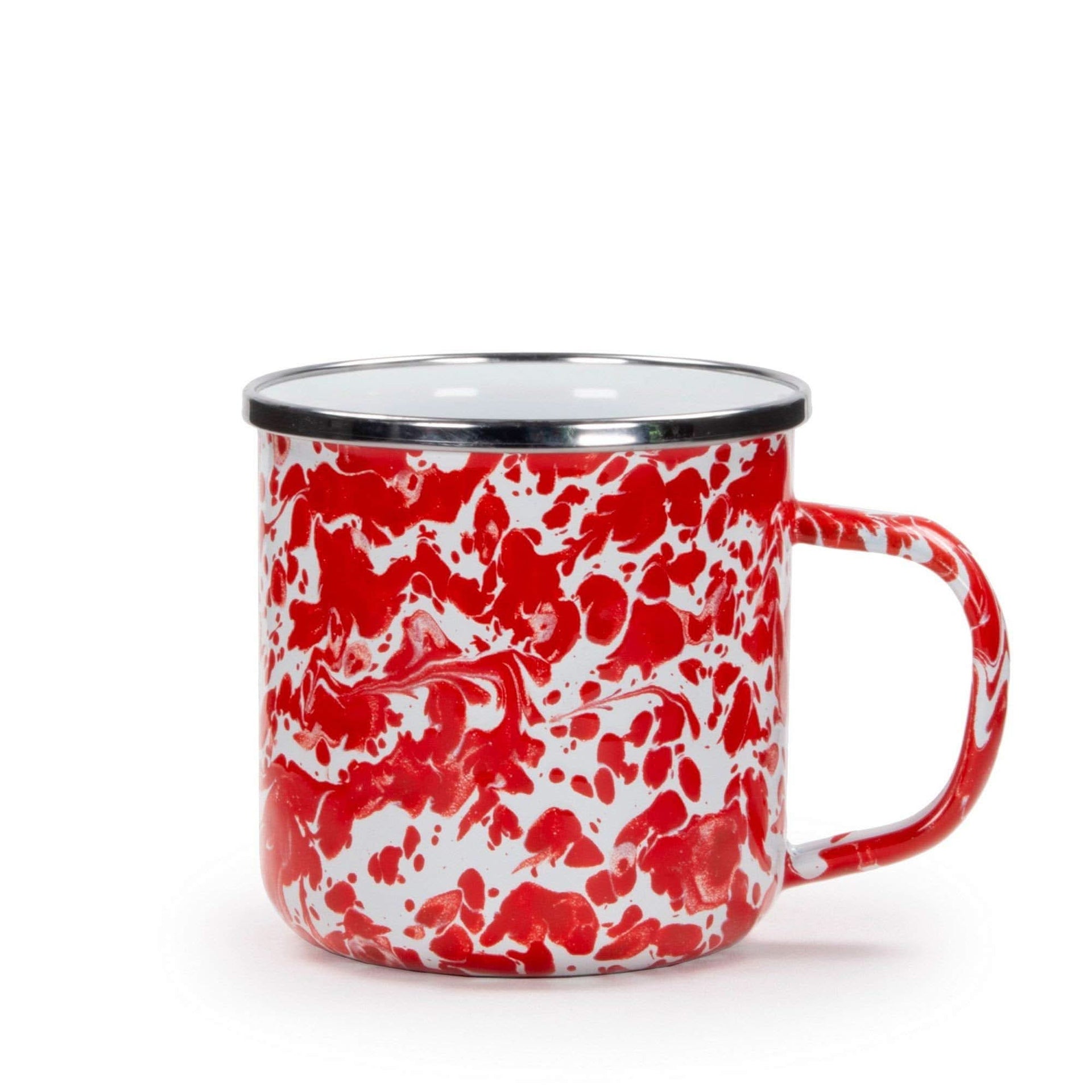 Camouflage Enamelware Mugs Set of 4 Rustic Camp-Core