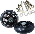 Luggage Suitcase Wheels Replacement Kits 80mm x 24mm Universal Rubber Swivel Two Conner Angle Wheel Trolley Casters Bearings Tools Carry-On Garment Bag Hard Case Repair Set Quietness Durable