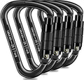 Auto Locking Carabiner Heavy Duty Carabiner 25kN UIAA Certified Climbing Carabiner Climbing Equipment Safety Carabiners for Rappelling, Hammocks, Rescue, Dog Leash, Swing