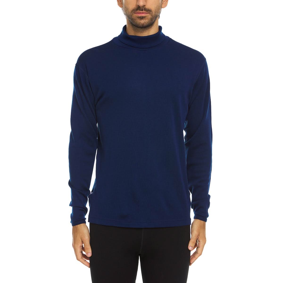 Men's Midweight 100% Merino Wool Turtleneck in Charcoal Grey