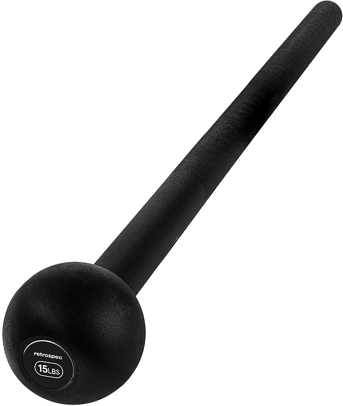 Retrospec Revolve Steel Macebell for Strength Training, Rehabilitation, Stretching, Conditioning and Rotational Training - 5, 7, 10, 15, 20, 30lb Options for Women & Men
