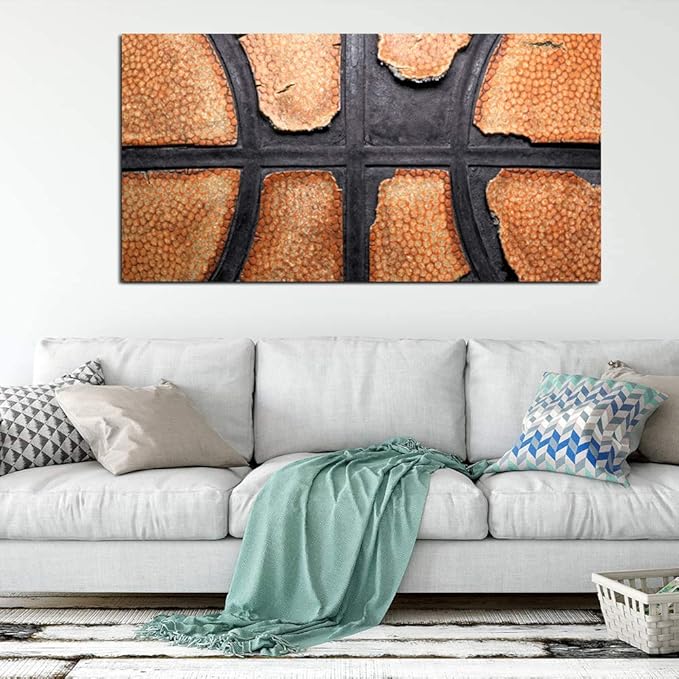 Sport Basketball Canvas Wall Art - Inspirational Basketball Wall Art - Sport Canvas Artwork Picture Print Framed for Home Office Farm Kids Boys Room Wall Decor-20 x40