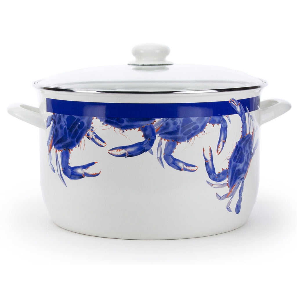 18qt Enamelware Stock Pot with Stainless Steel Trim