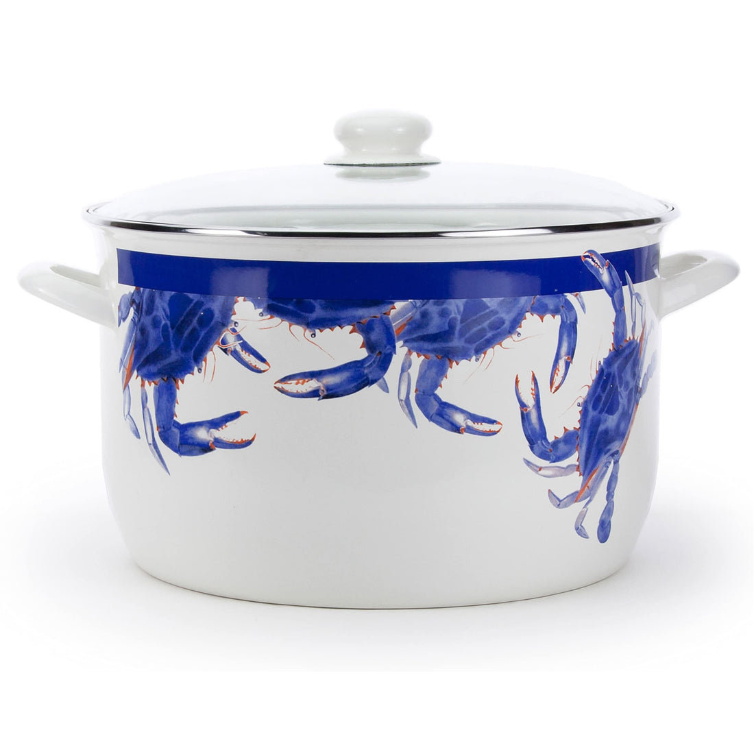 18qt Enamelware Stock Pot with Stainless Steel Trim