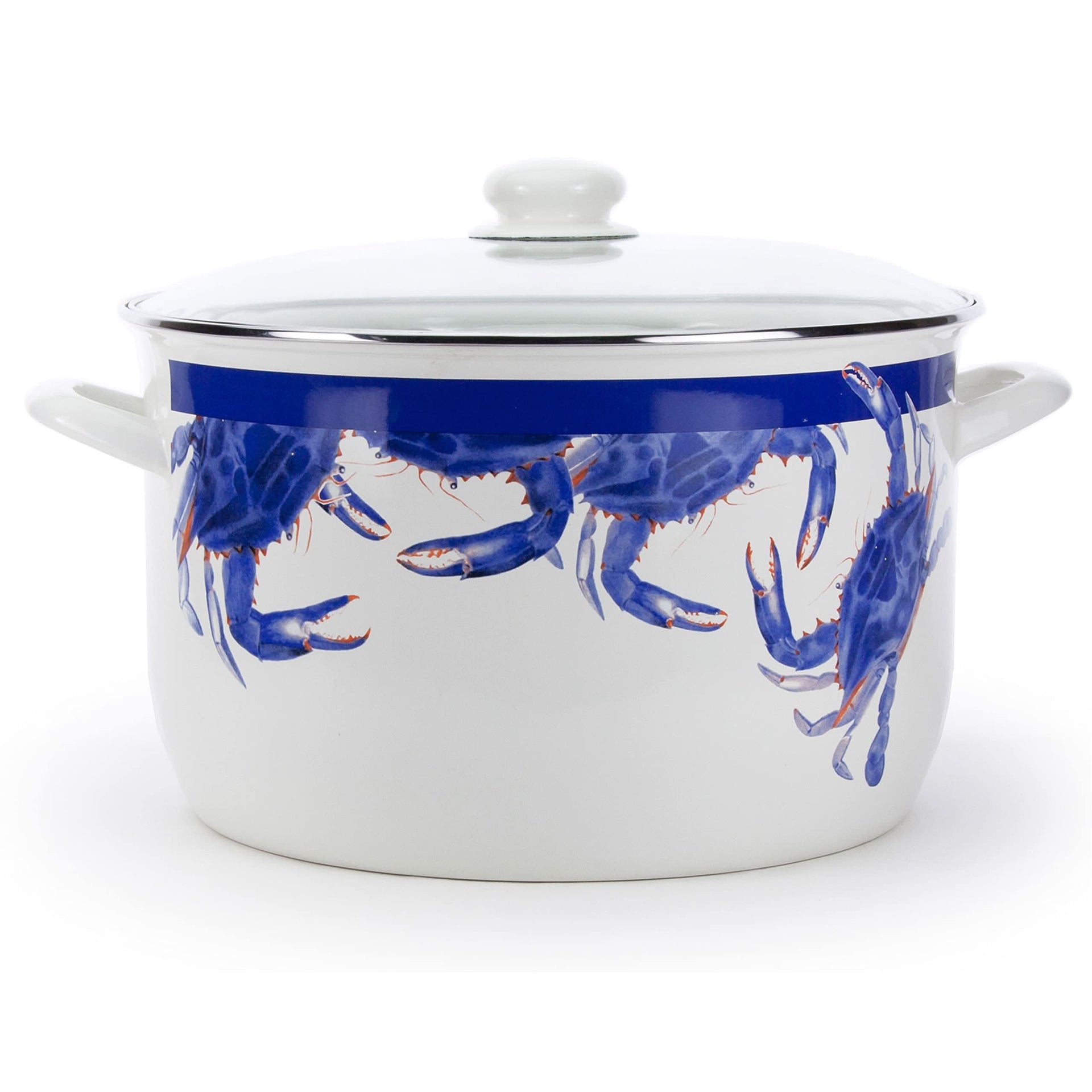18qt Enamelware Stock Pot with Stainless Steel Trim
