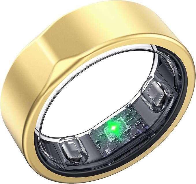 Smart Ring-Size First Before You Buy, No APP Subscription,7-10 Days of Use,Sleep & Activity Real-Time Monitor, Stress & Heart Rate Tracker, Compatible with iOS and Android (Rose Gold, 12)