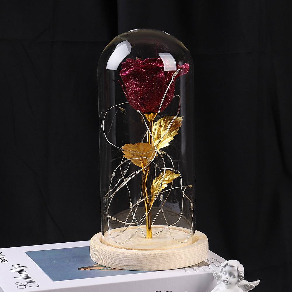 Eternal Rose LED Glass Lamp Romantic Valentine's Day Gift Decor