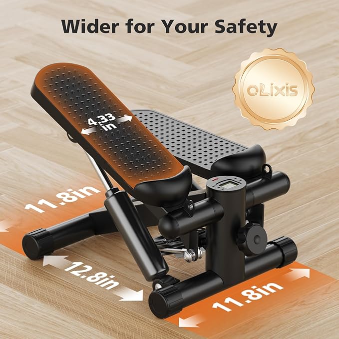OLIXIS Steppers for Exercise at Home Workout Equipment, Mini Stepper Exercise Machine 300lbs, Twist Step with Resistance Bands, Cardio Weight Loss Equipment Home Fitness