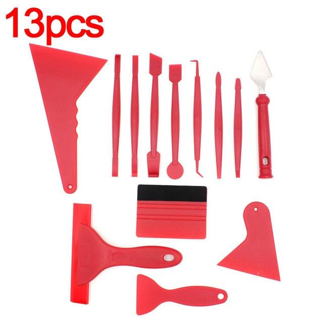 Professional Vinyl Wrap Application Tool Kit - 13-Piece Squeegee Set