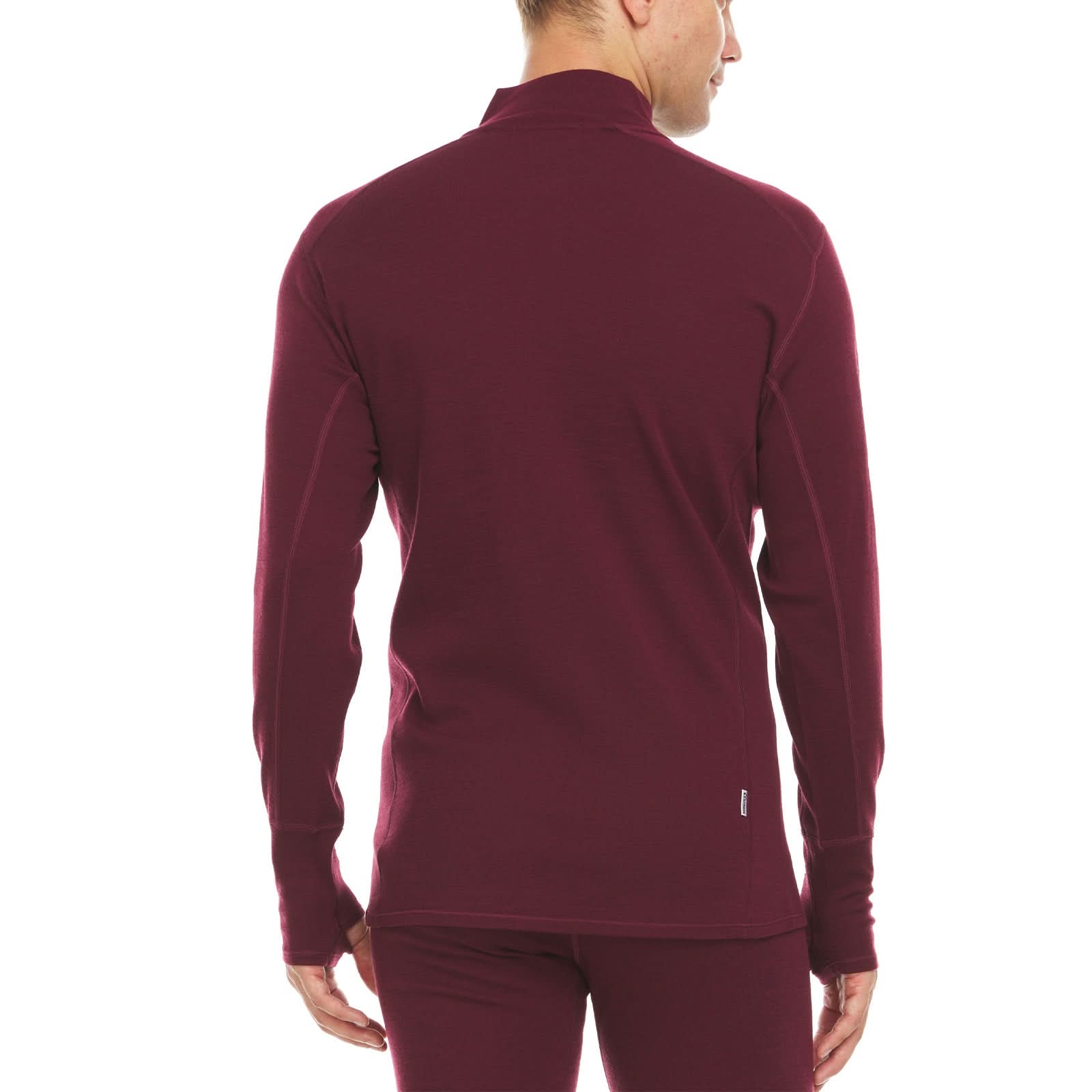 Men's Midweight Merino Wool 1/4 Zip Pullover - Grey, Green, Orange