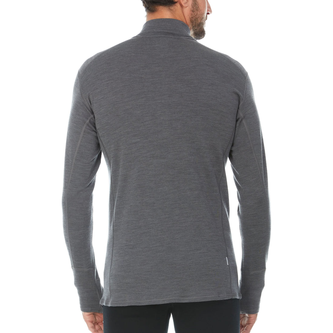 Men's Midweight Merino Wool 1/4 Zip Pullover - Grey, Green, Orange