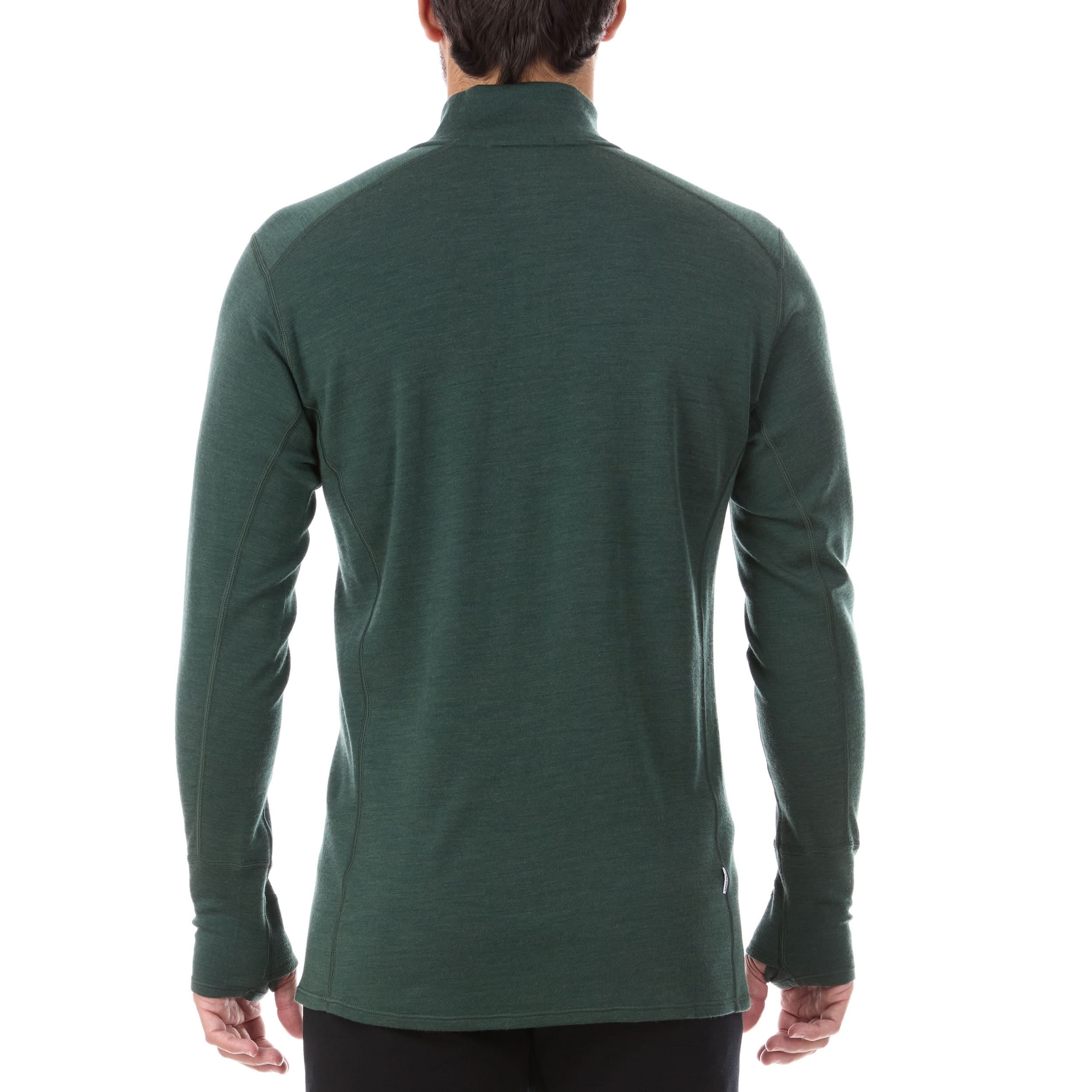 Men's Midweight Merino Wool 1/4 Zip Pullover - Grey, Green, Orange