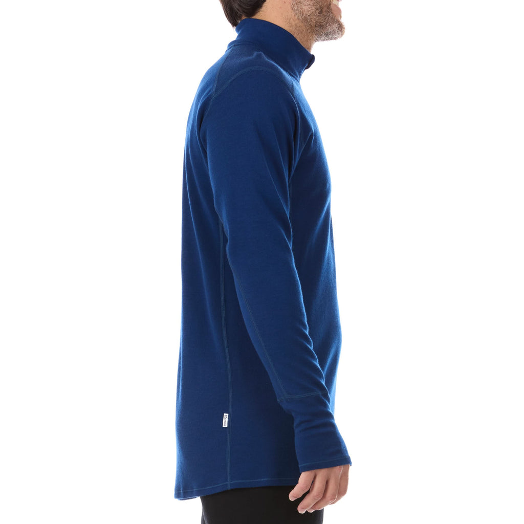 Men's Midweight Merino Wool 1/4 Zip Pullover - Grey, Green, Orange