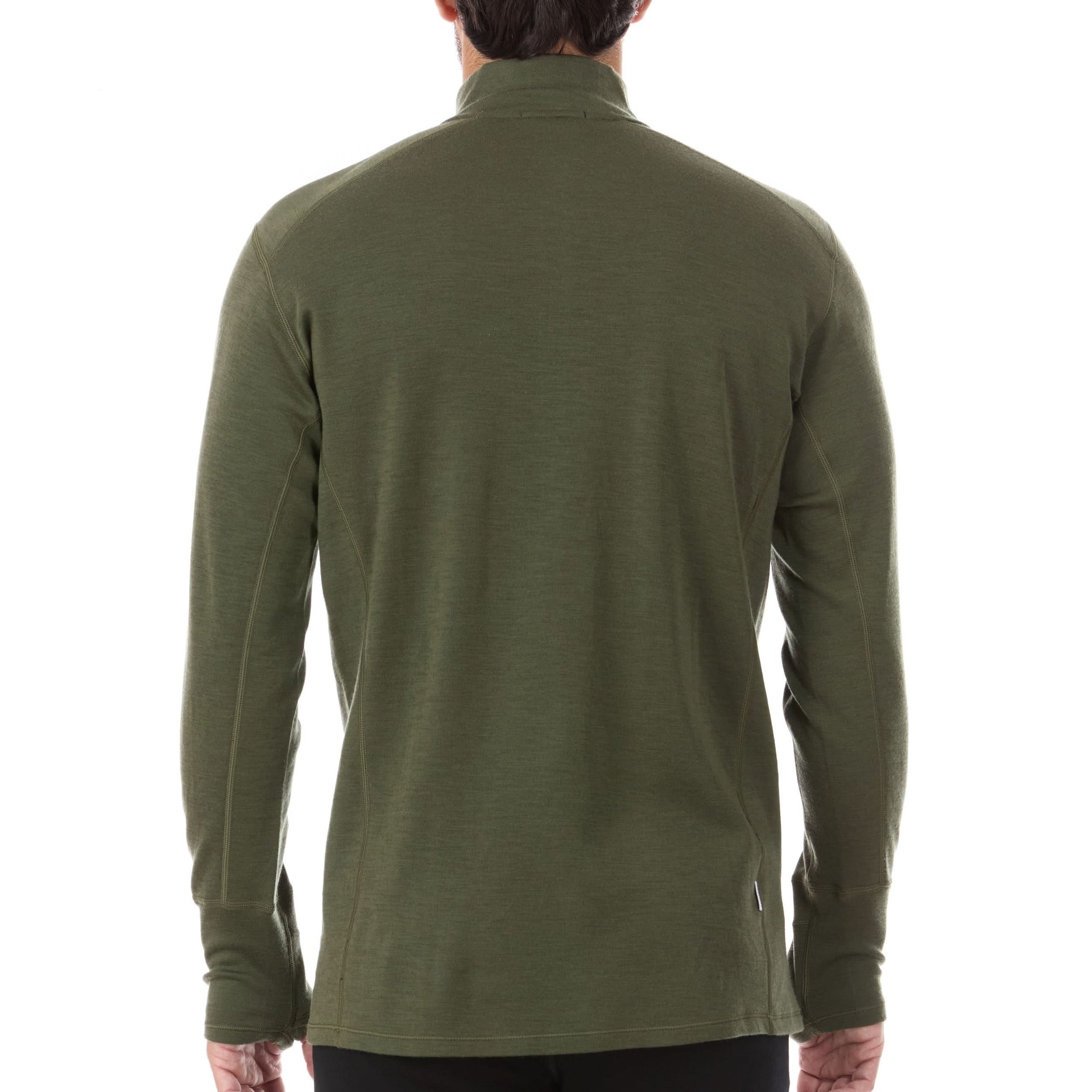 Men's Midweight Merino Wool 1/4 Zip Pullover - Grey, Green, Orange