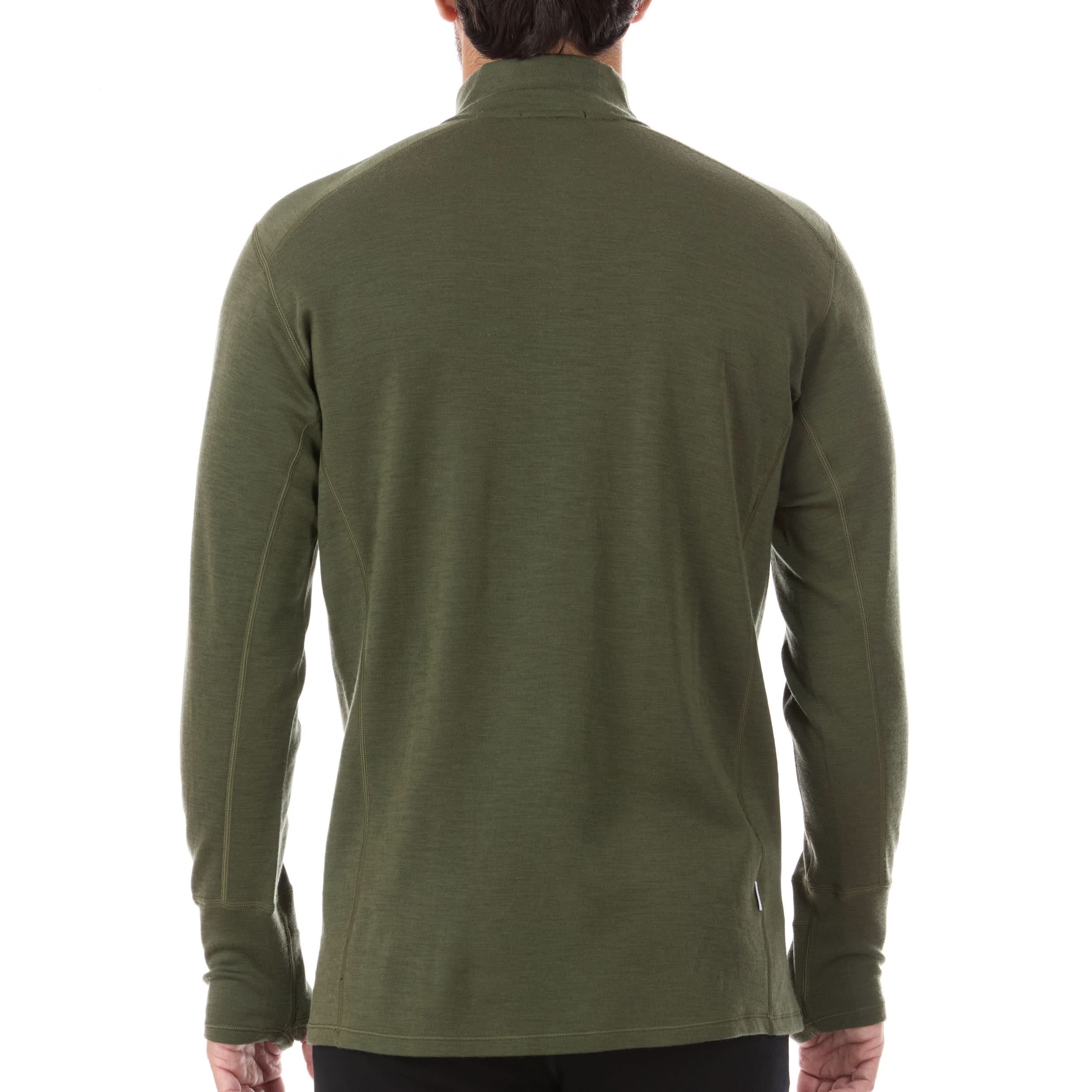 Men's Midweight Merino Wool 1/4 Zip Pullover - Grey, Green, Orange