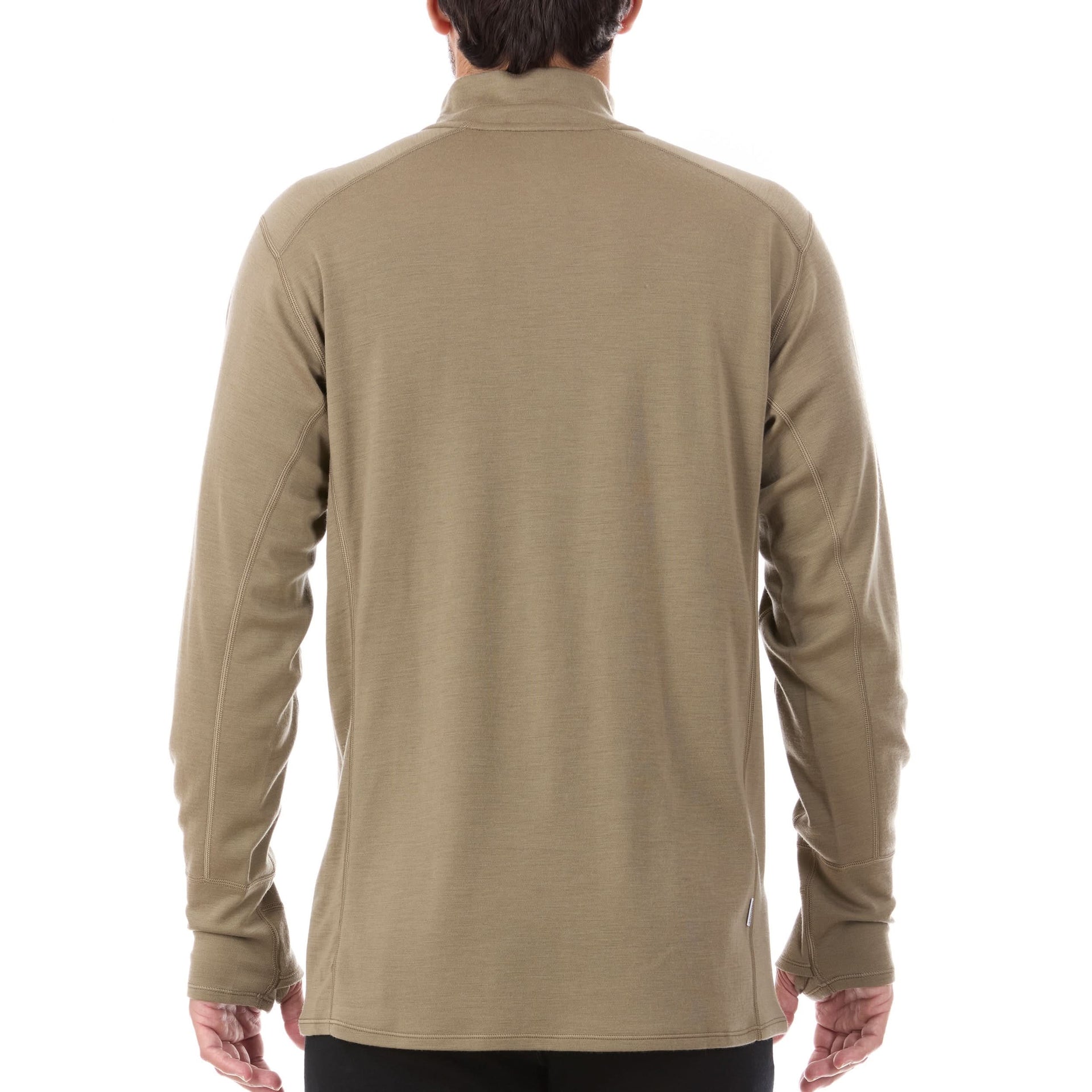 Men's Midweight Merino Wool 1/4 Zip Pullover - Grey, Green, Orange
