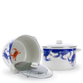 18qt Enamelware Stock Pot with Stainless Steel Trim
