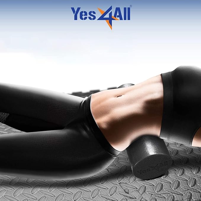 Medium Firm Round PE Foam Roller for Yoga, Pilates & Stretching