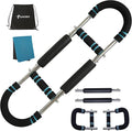 Twister Arm Exerciser, 40-130lbs Adjustable Power Twister Bar with 2 Springs & Training Poster, Upper Body Home Workout Equipment for Men & Women, Detachable Chest Exerciser
