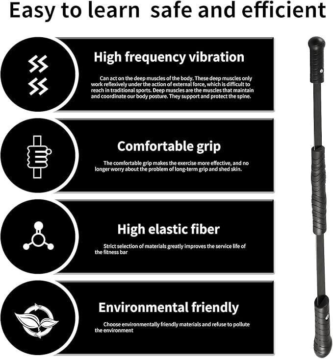 Elastic Fitness Bar Fitness Body Bars Muscle Strength Training Fitness Equipment Arm Bar Suitable for Your Workout at Home