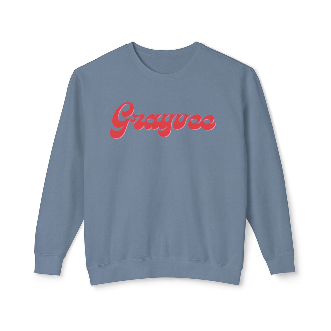 Unisex Lightweight Crewneck Sweatshirt in Charcoal and Cream
