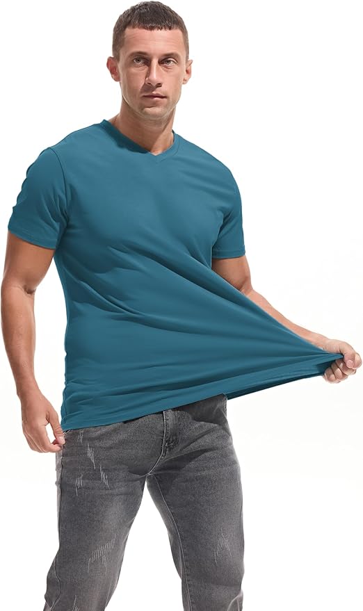 Men’s Modern Fitted V-Neck T-Shirt Premium Comfort Undershirt