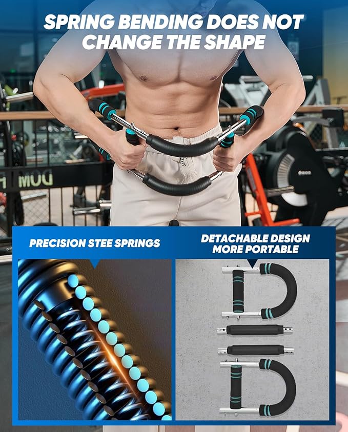 Saker Twister Arm Trainer,PowerTwist Arm Trainer,Home Workout Equipment,Upper Body Strength Training Machine,Detachable Design,Fitness Anywhere