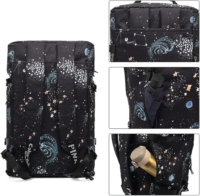 Kalesi Cool Gym Duffle Bag Backpack 4-Way Waterproof with Shoes Compartment for travel Sport Hiking laptop Lightweight