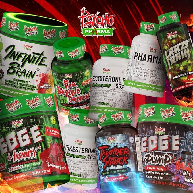 Psycho Pharma Far Beyond Driven, for Increased Energy to Burn with Improved Focus, Positive Mood.