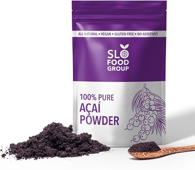 Slofoodgroup Freeze Dried Açaí Powder - Pure Acai Powder from Brazil (3 oz. Açaí), Acai Fruit Powder