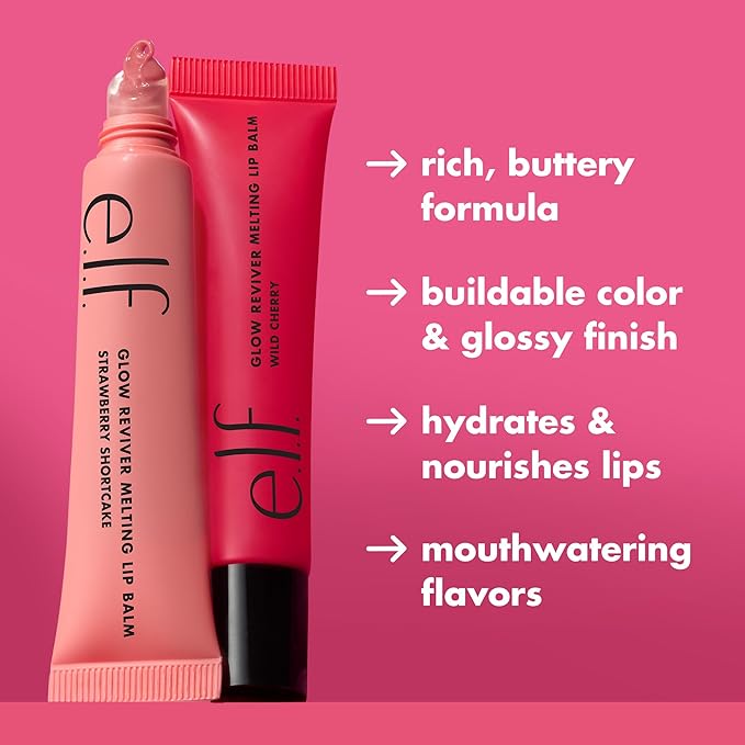 e.l.f. Glow Reviver Melting Lip Balm, Hydrating Tinted Lip Balm For A Glossy Finish & Soft, Supple Lips, Vegan & Cruelty-Free, Java Chip